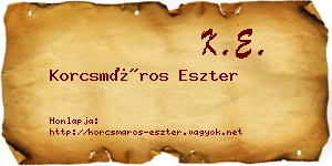 Korcsmáros Eszter névjegykártya